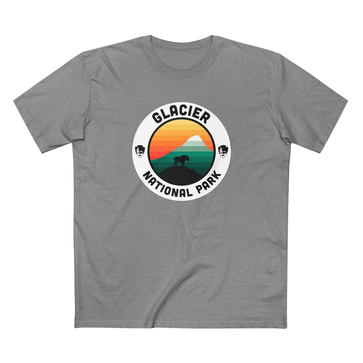 Glacier National Park T-Shirt - Round Badge Design