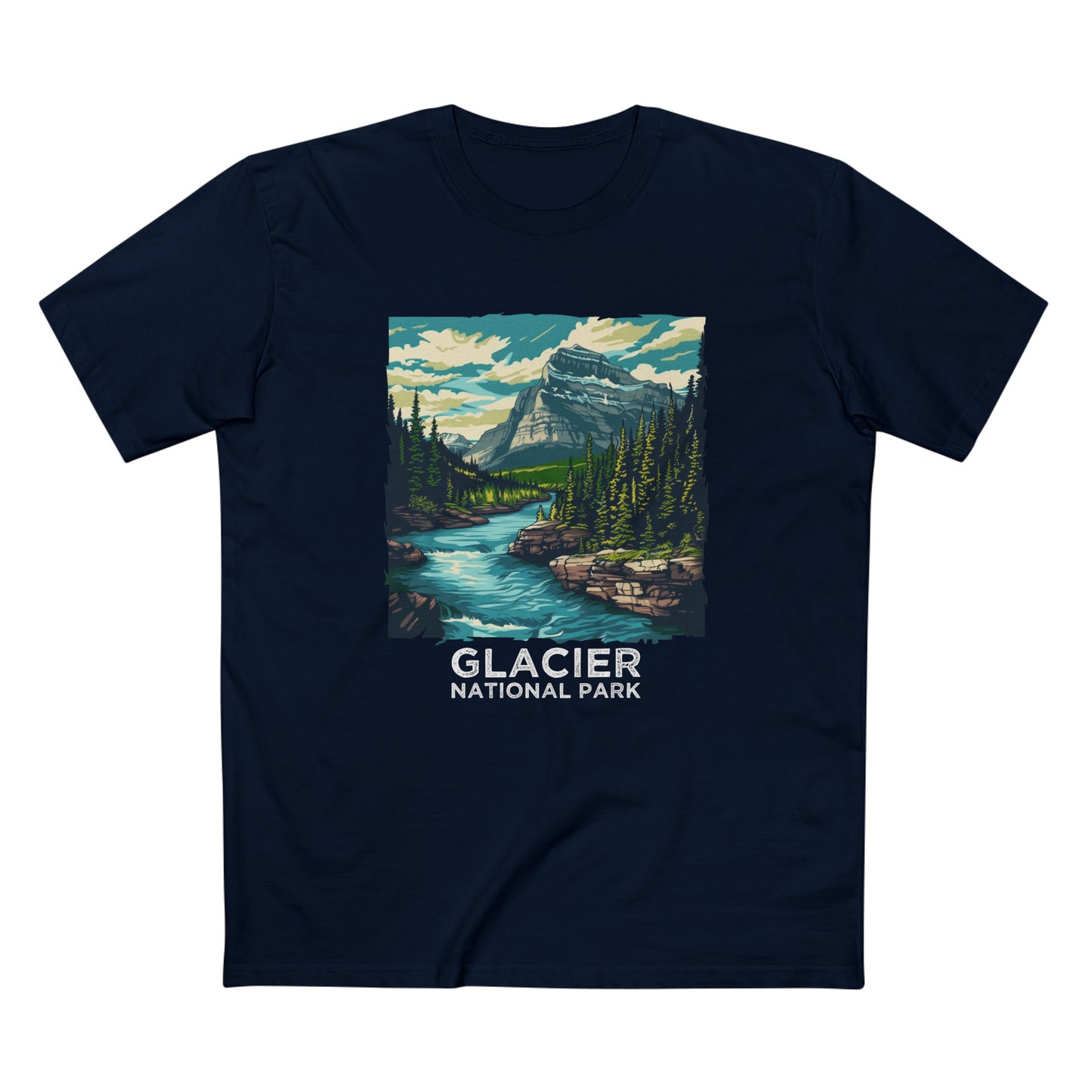 Glacier National Park T-Shirt - Vintage Design