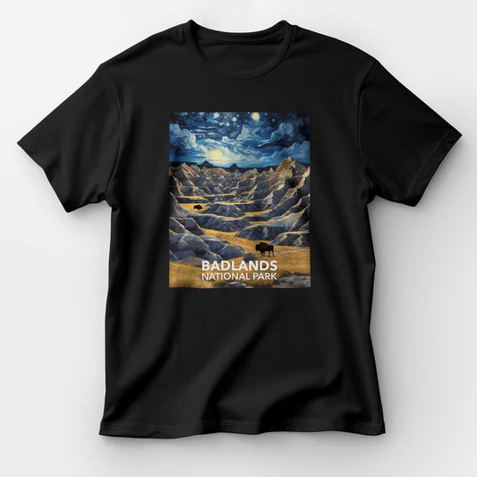 Badlands National Park T-Shirt - The Starry Night