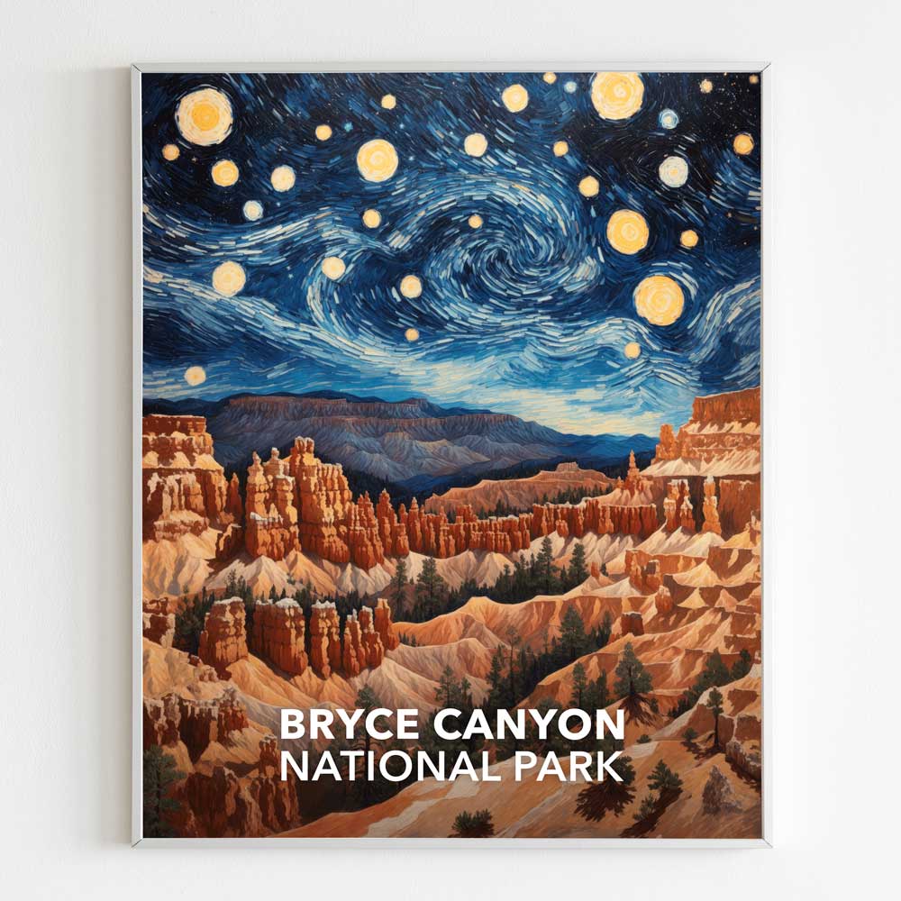 Bryce Canyon National Park Poster - Starry Night