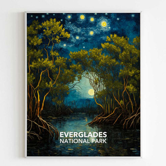 Everglades National Park Poster - Starry Night