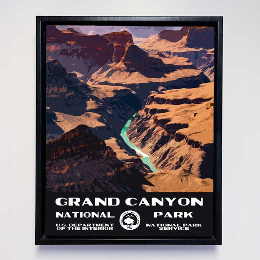 Grand Canyon National Park Framed Canvas - WPA Poster