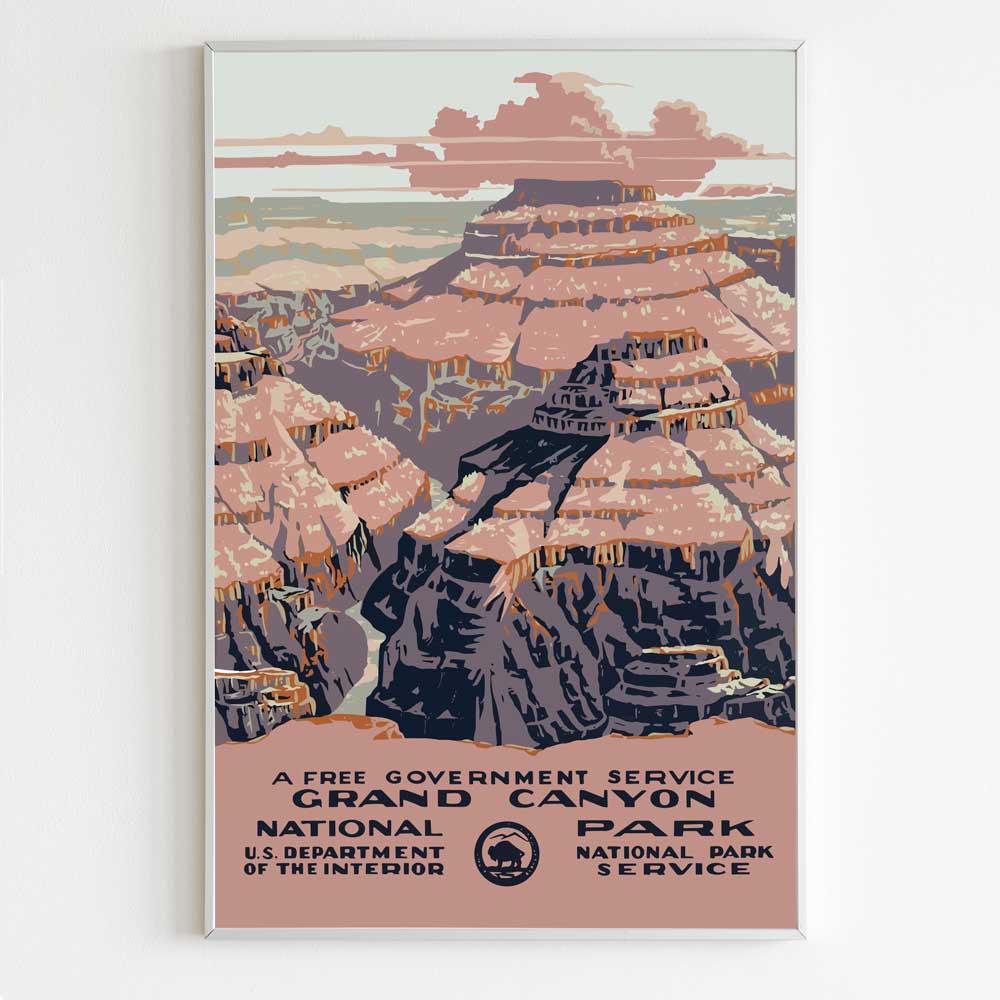 Grand Canyon National Park Poster - Vintage WPA Design