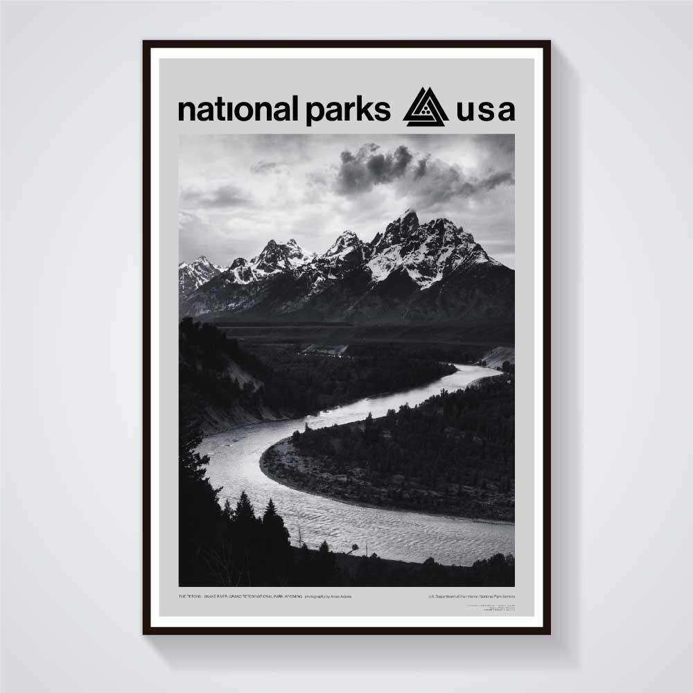 Grand Teton National Park Poster - Ansel Adams Snake River