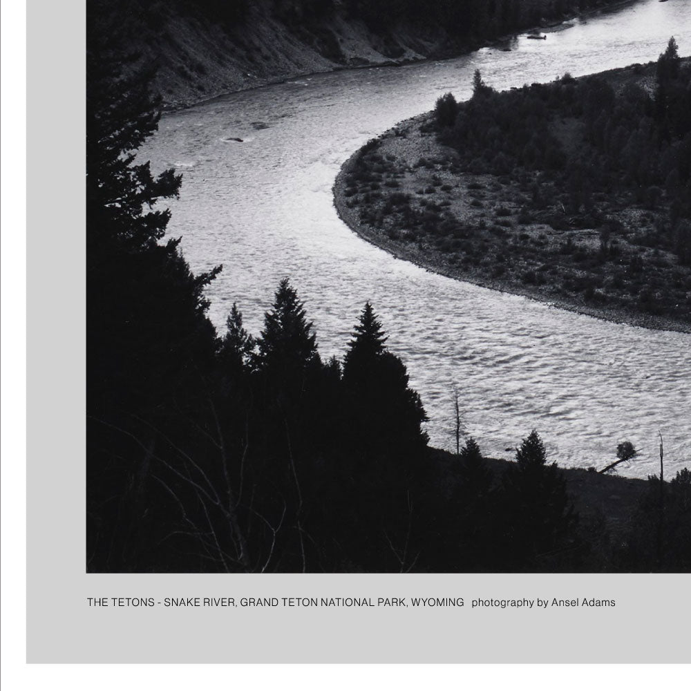 Grand Teton National Park Poster - Ansel Adams Snake River