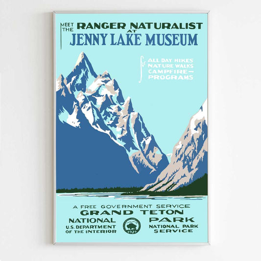 Grand Teton National Park Poster - Vintage WPA Design