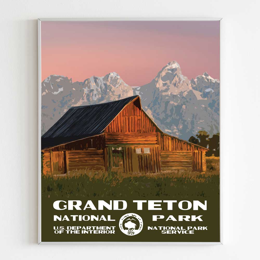 Grand Teton National Park Poster - Moulton Barn