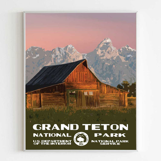 Grand Teton National Park Poster - Moulton Barn