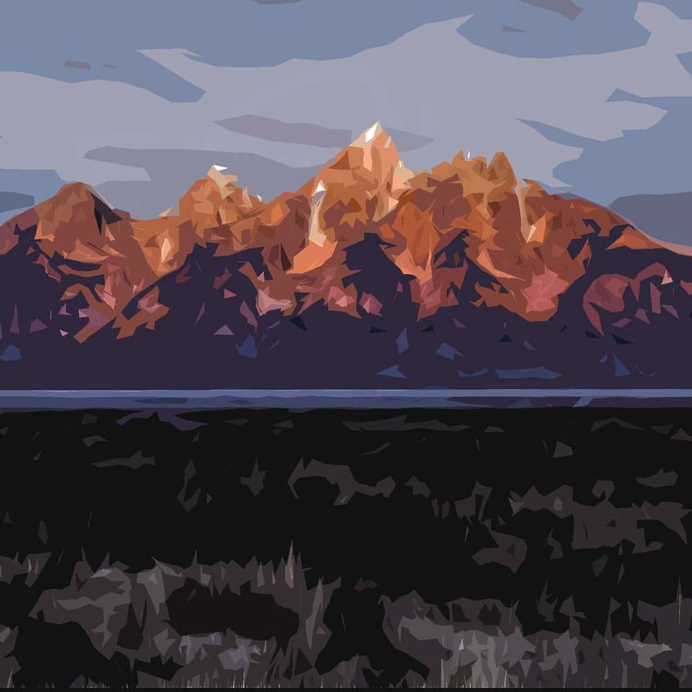 Grand Teton National Park Framed Canvas - WPA Poster