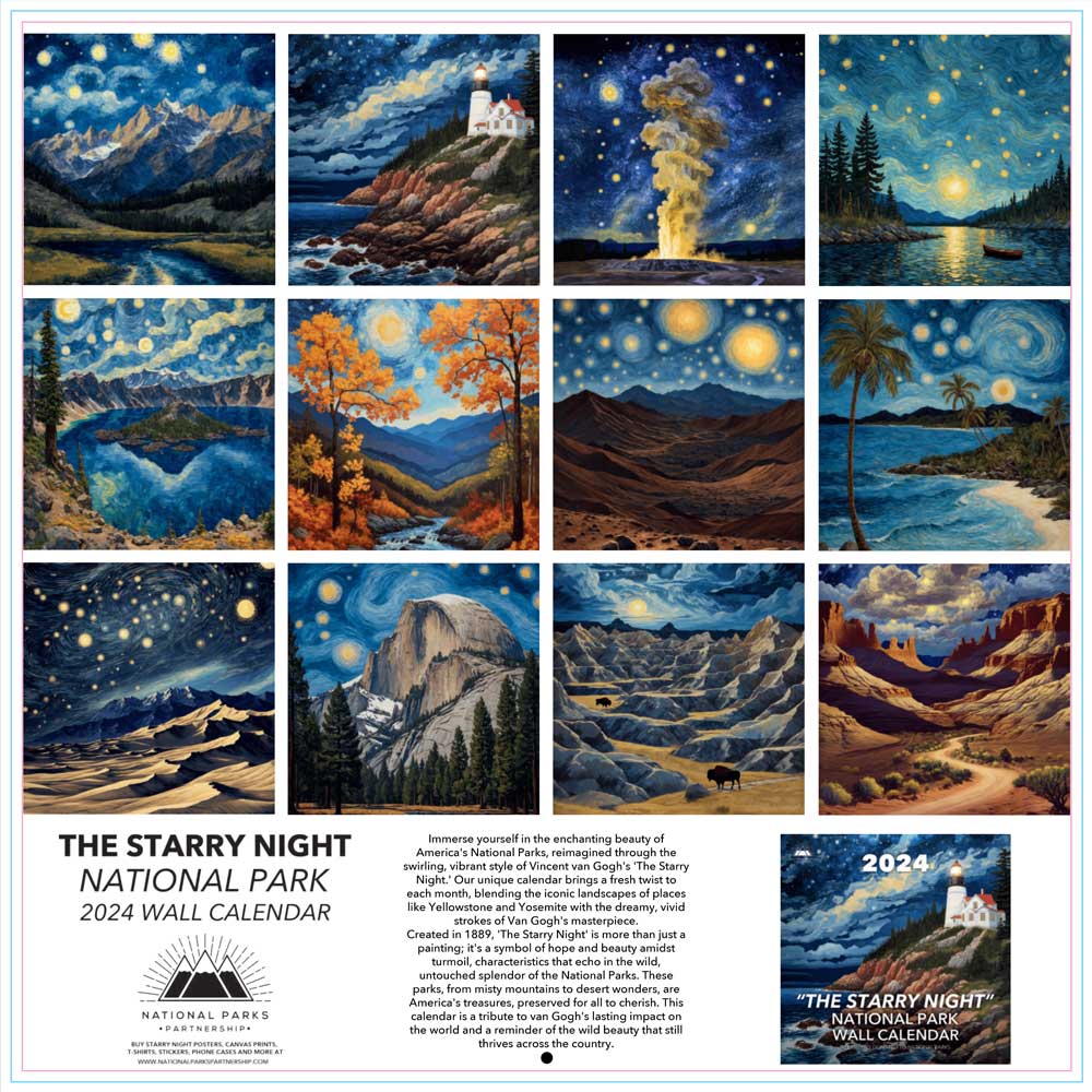 Starry Night 2024 Calendar - Preorder