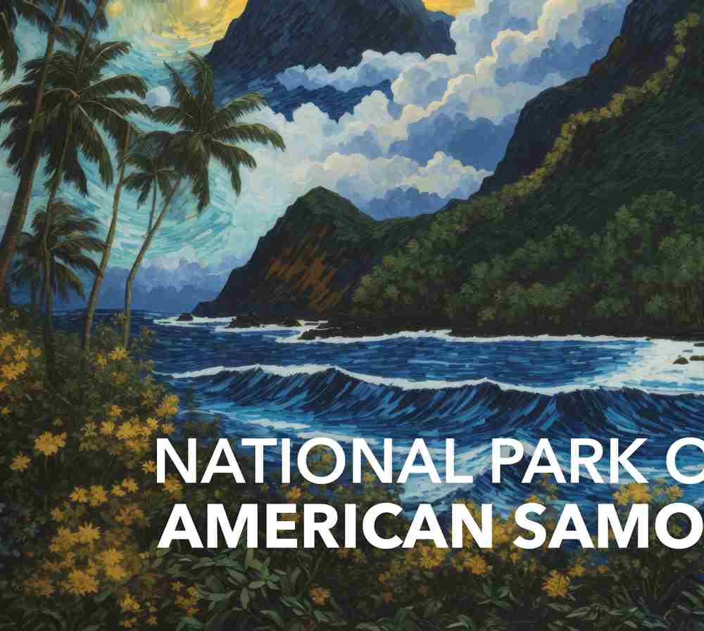 National Park of American Samoa Poster - Starry Night