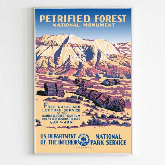 Petrified Forest National Park Poster - Vintage WPA Design
