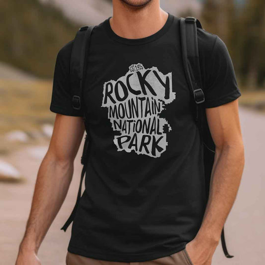 Rocky Mountain National Park T-Shirt - Map