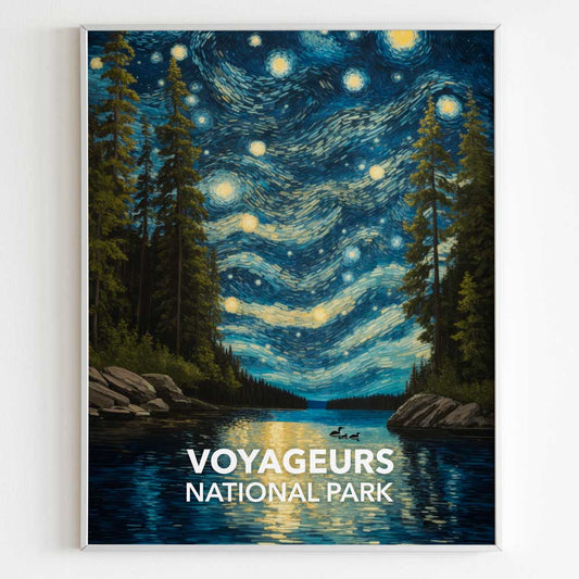 Voyageurs National Park Poster - Starry Night