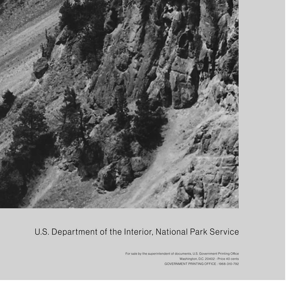 Yellowstone National Park Poster - Ansel Adams Lower Falls