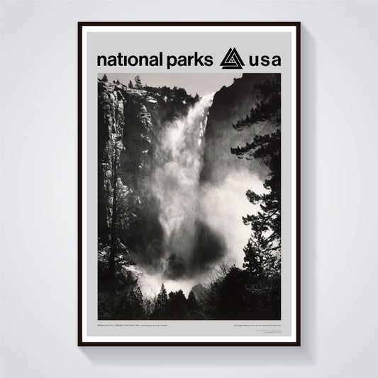 Yosemite National Park Poster - Ansel Adams Bridalveil Fall