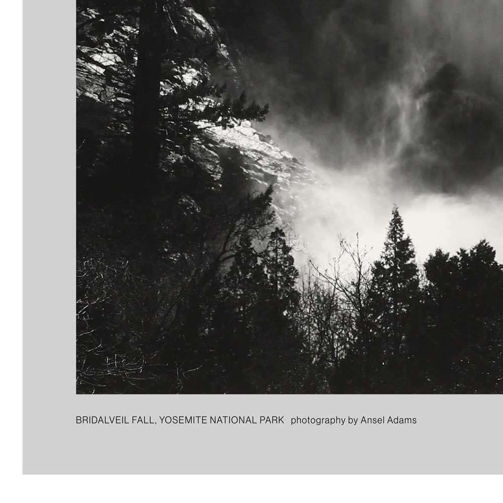 Yosemite National Park Poster - Ansel Adams Bridalveil Fall