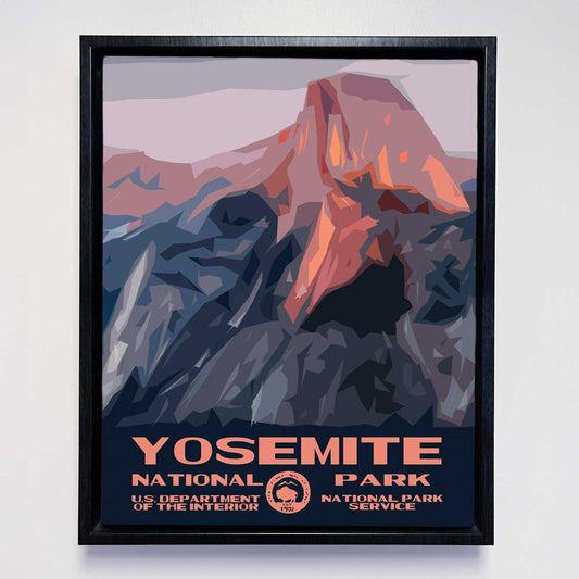 Yosemite National Park Framed Canvas - WPA Poster