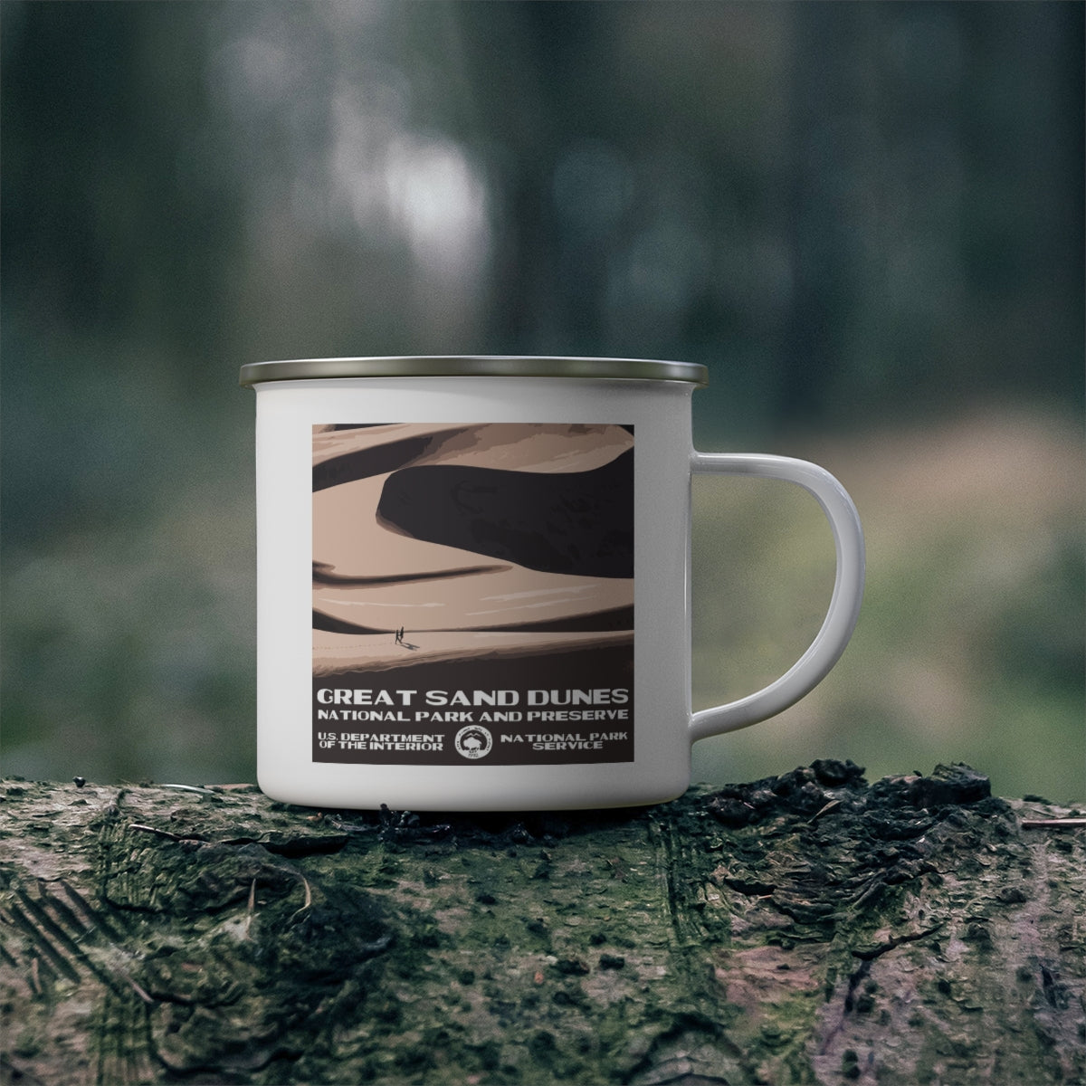 Great Sand Dunes National Park Enamel Camping Mug