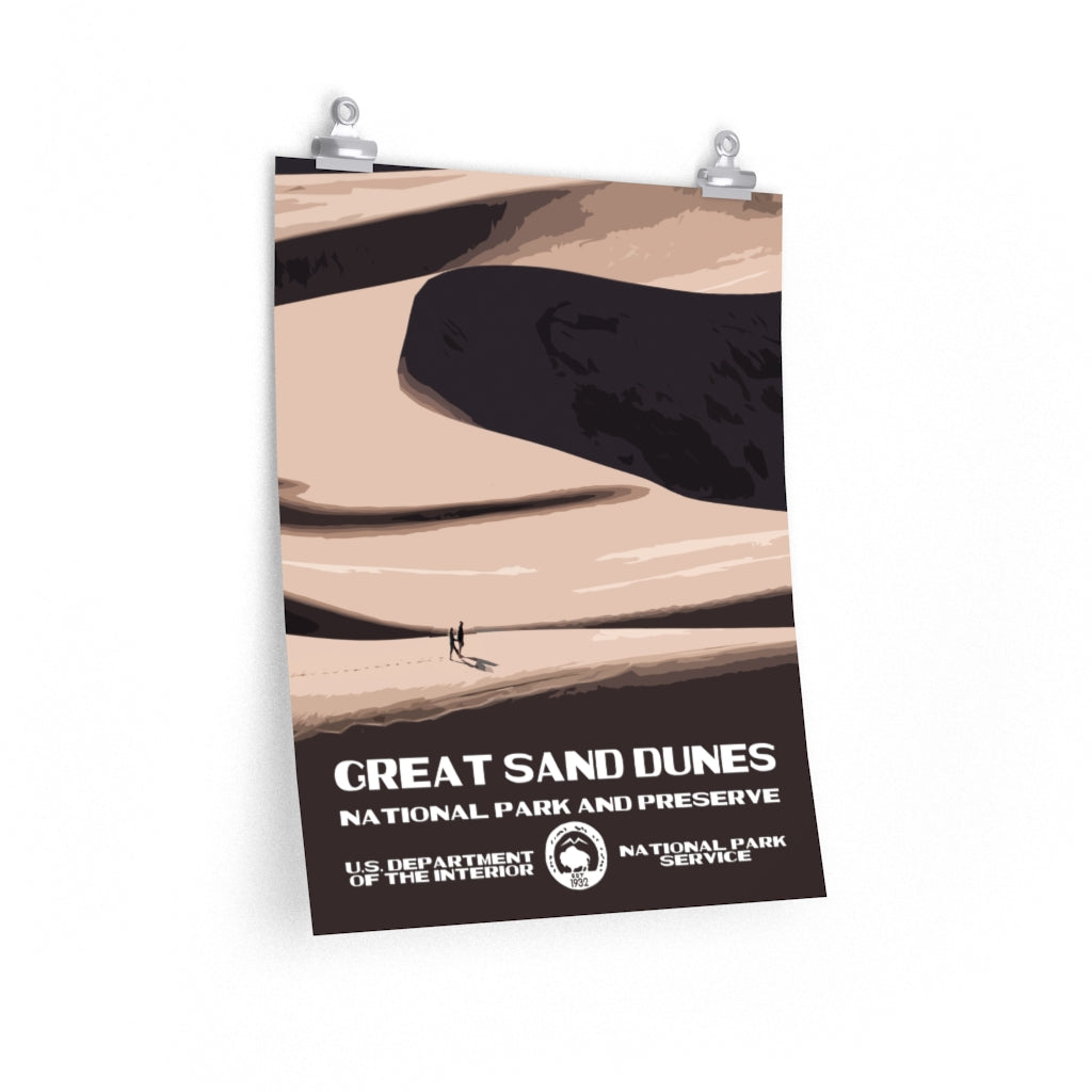 Great Sand Dunes National Park Poster National Parks Partnership
