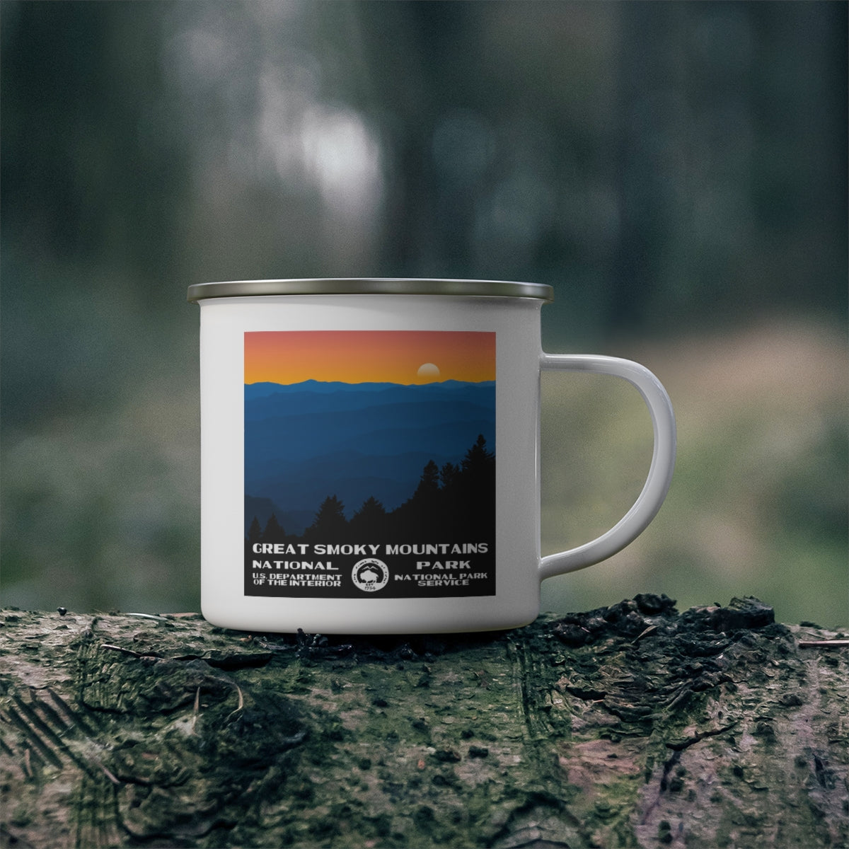 Great Smoky Mountains National Park Enamel Camping Mug