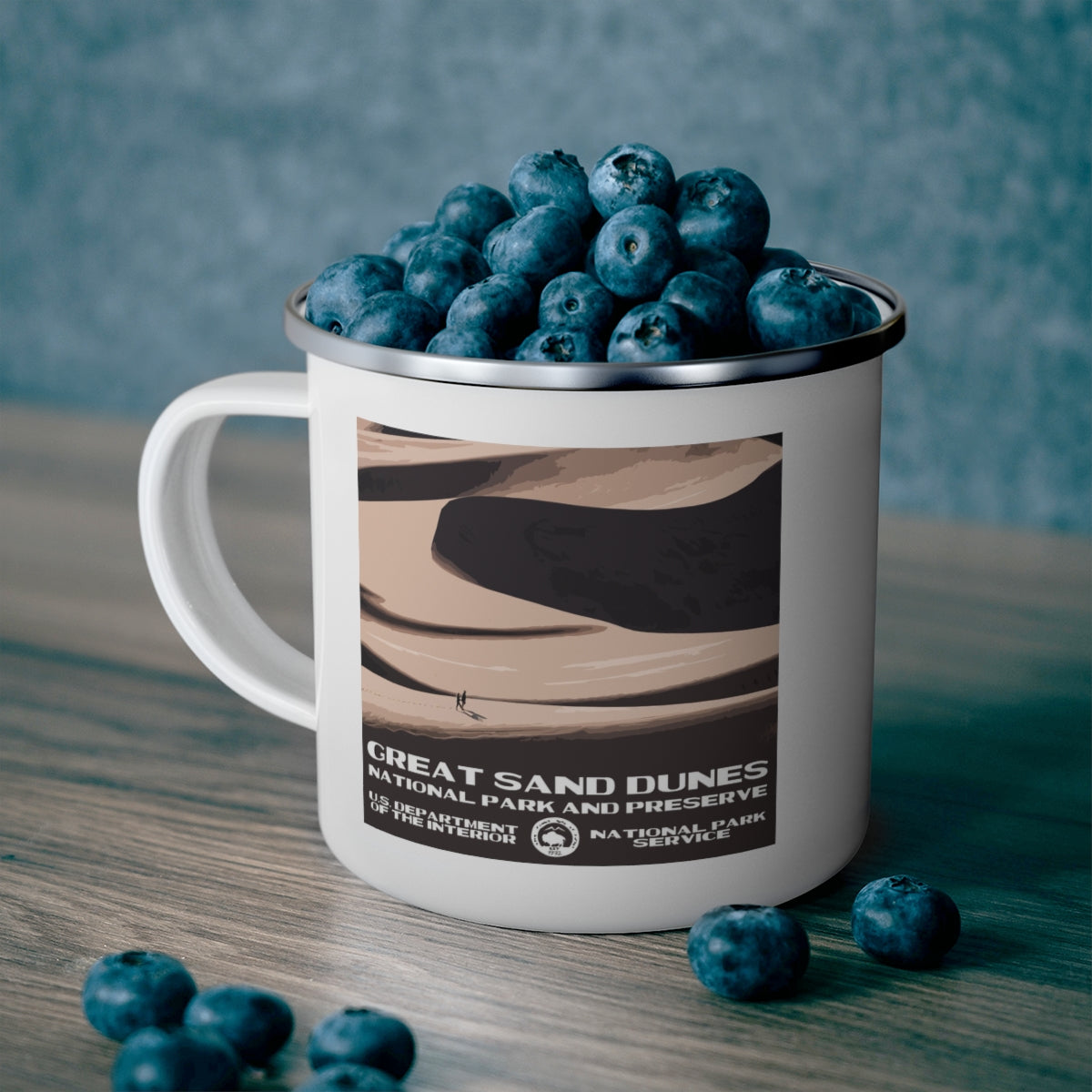 Great Sand Dunes National Park Enamel Camping Mug