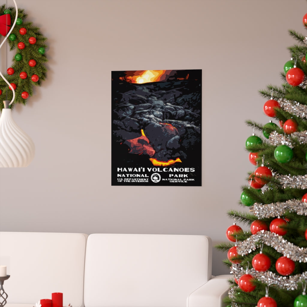 Hawai'i Volcanoes National Park Poster National Parks Partnership