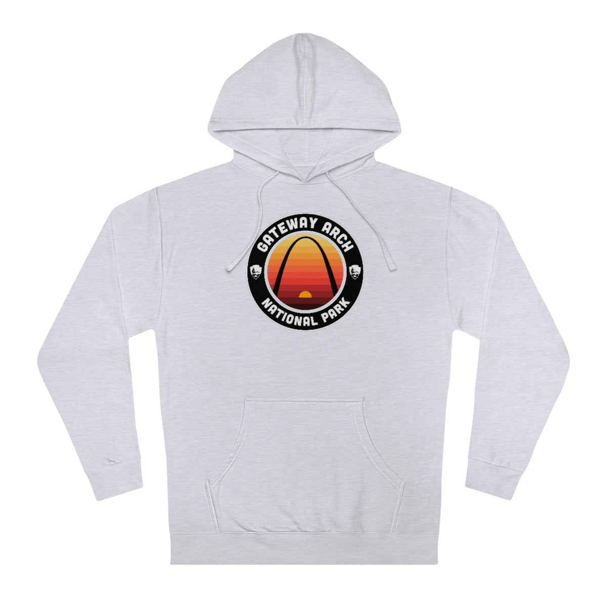 Gateway Arch National Park Hoodie - Round Emblem Design