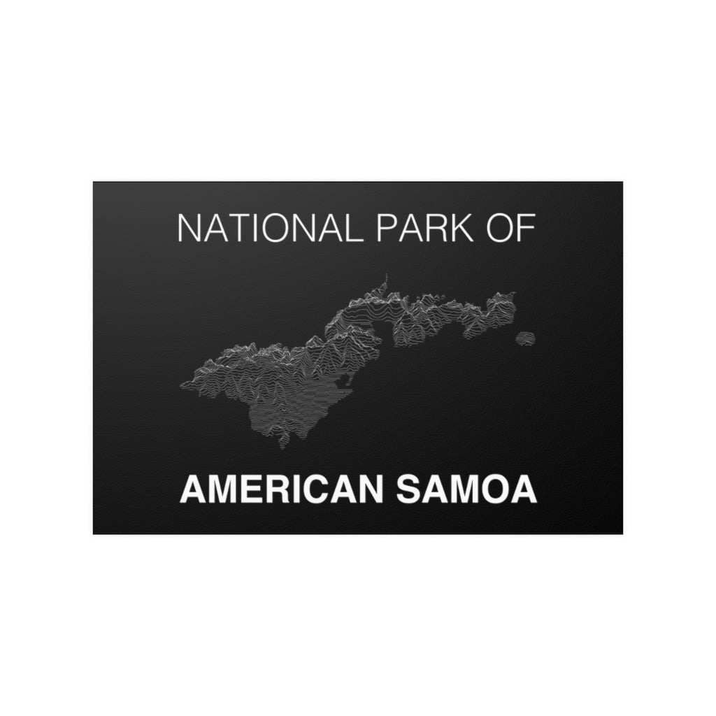 National Park of American Samoa Poster - Unknown Pleasures Lines National Parks Partnership