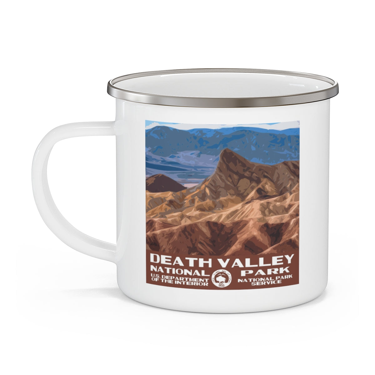 Death Valley National Park Enamel Camping Mug - Zabriskie Point