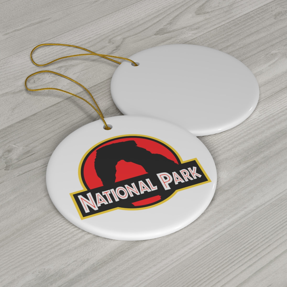 Arches National Park Ornament - Delicate Arch Parody Logo
