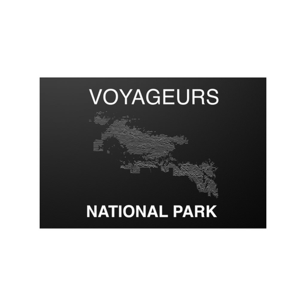 Voyageurs National Park Poster - Unknown Pleasures Lines National Parks Partnership