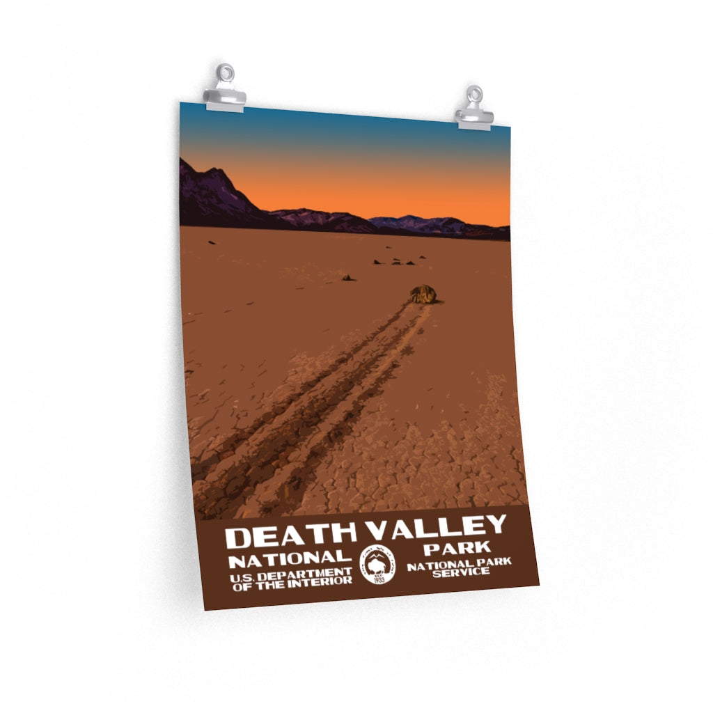 Death Valley National Park Poster - Racetrack Playa National Parks Partnership