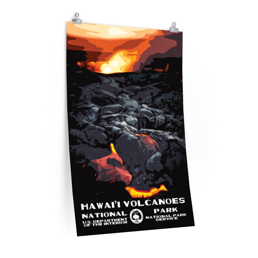 Hawai'i Volcanoes National Park Poster National Parks Partnership