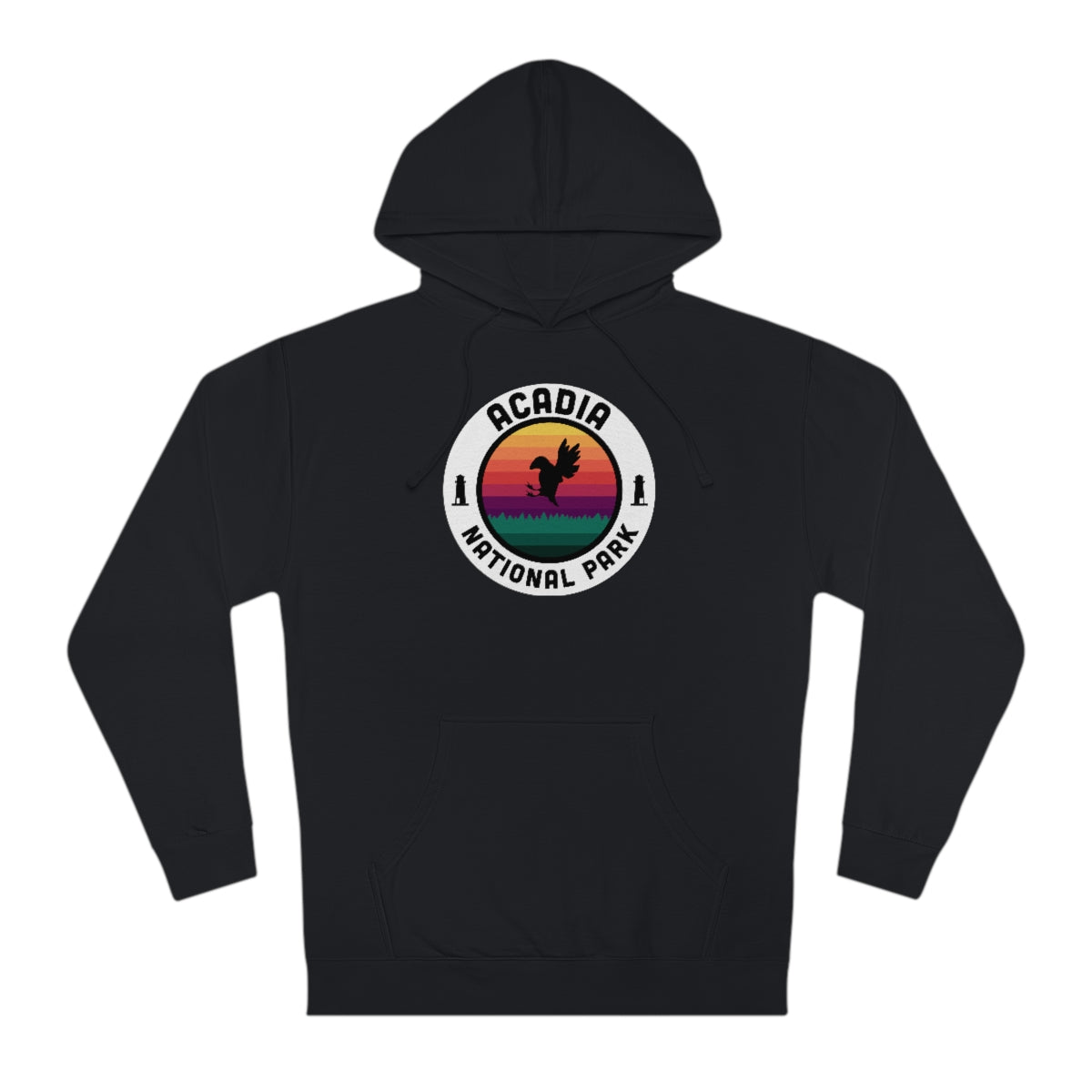 Acadia National Park Hoodie - Round Emblem Design
