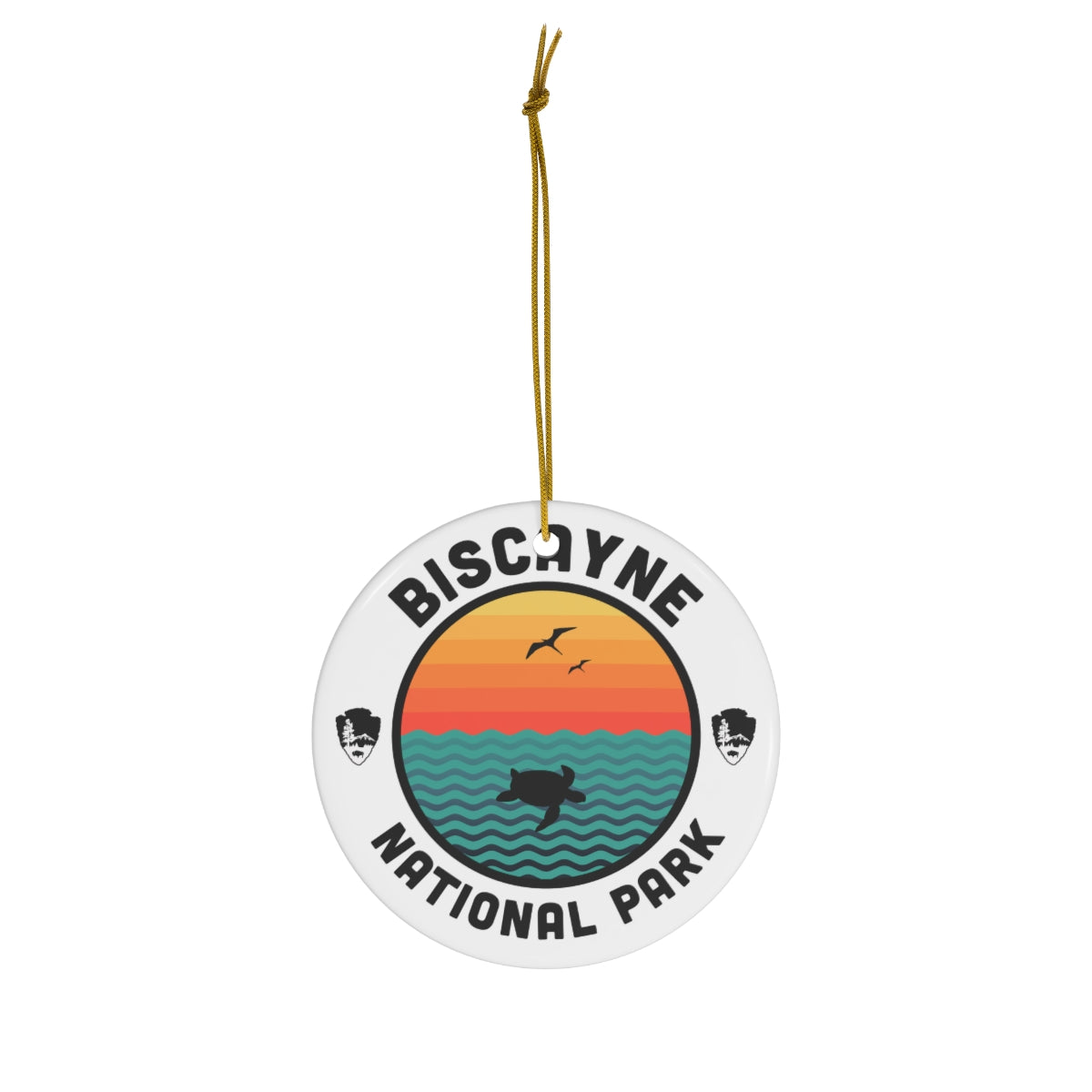 Biscayne National Park Ornament - Round Emblem Design