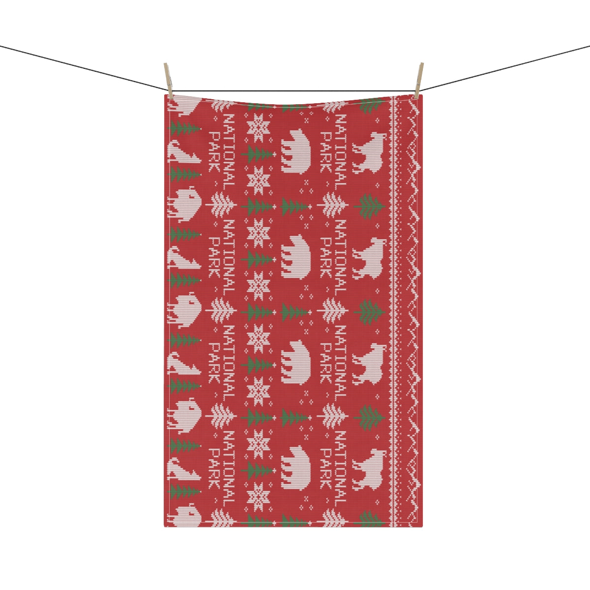 National Park Kitchen Towel - Printed Fair Isle Pattern