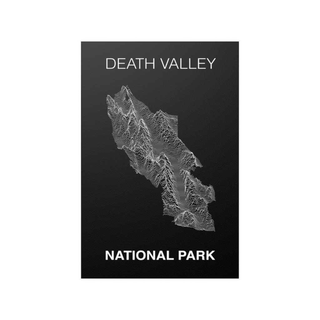 Death Valley National Park Poster - Unknown Pleasures Lines National Parks Partnership