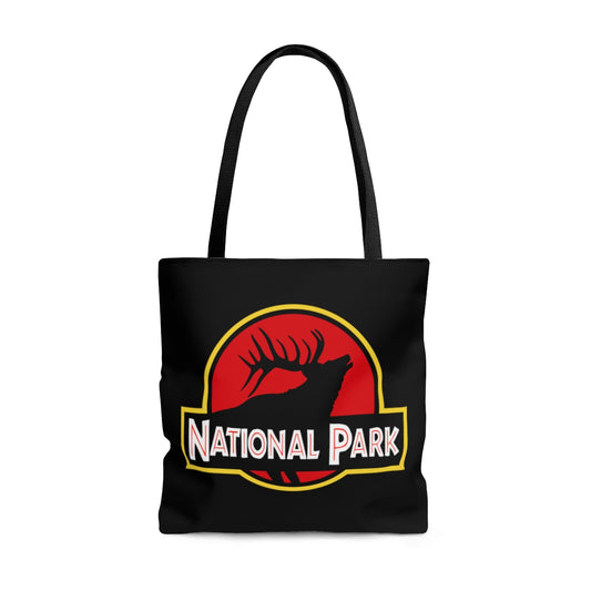 Elk National Park Tote Bag - Parody Logo