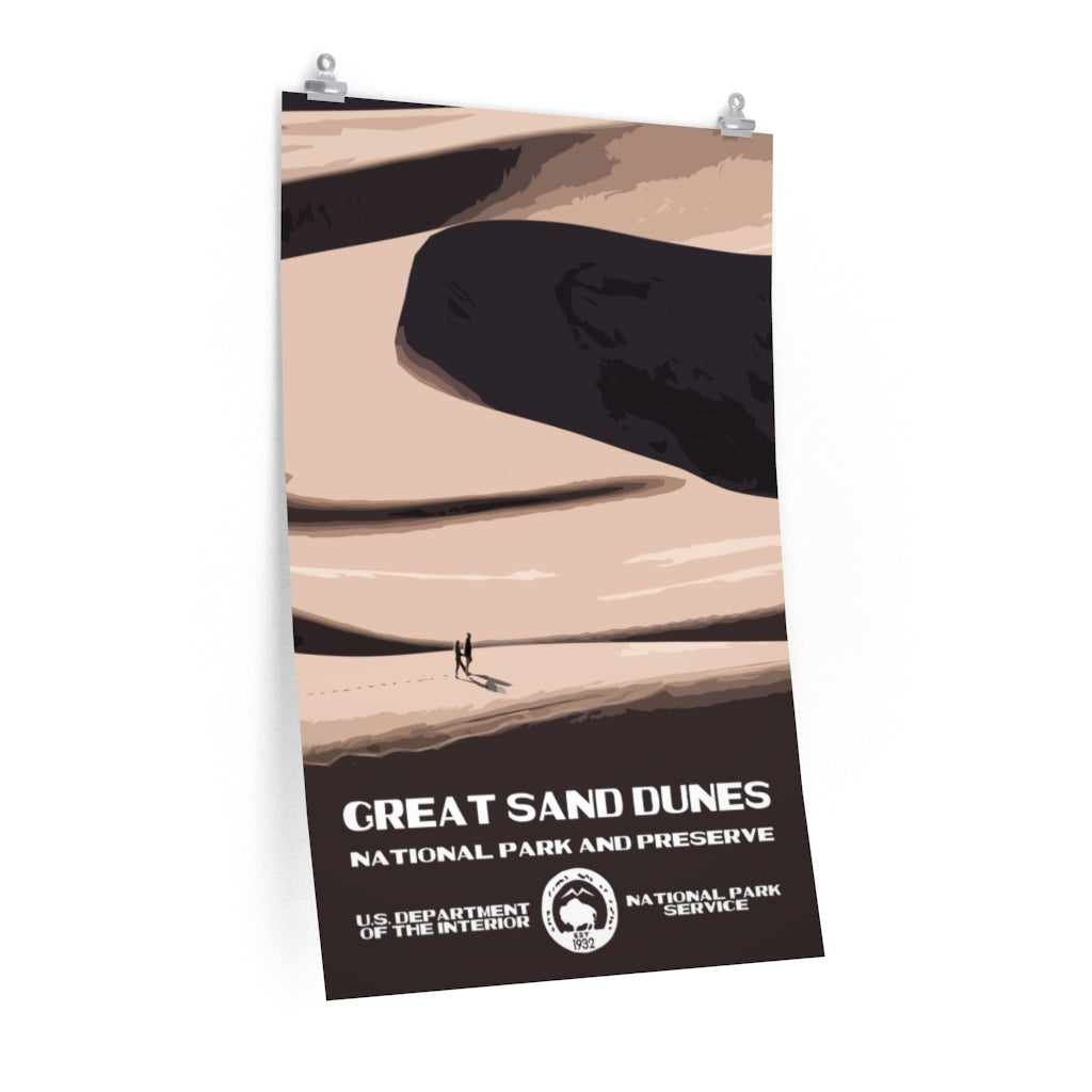 Great Sand Dunes National Park Poster National Parks Partnership