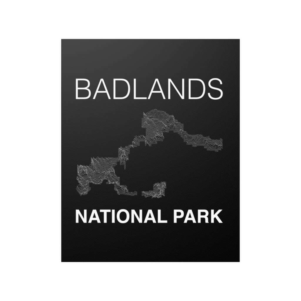 Badlands National Park Posters - Unknown Pleasures Lines National Parks Partnership