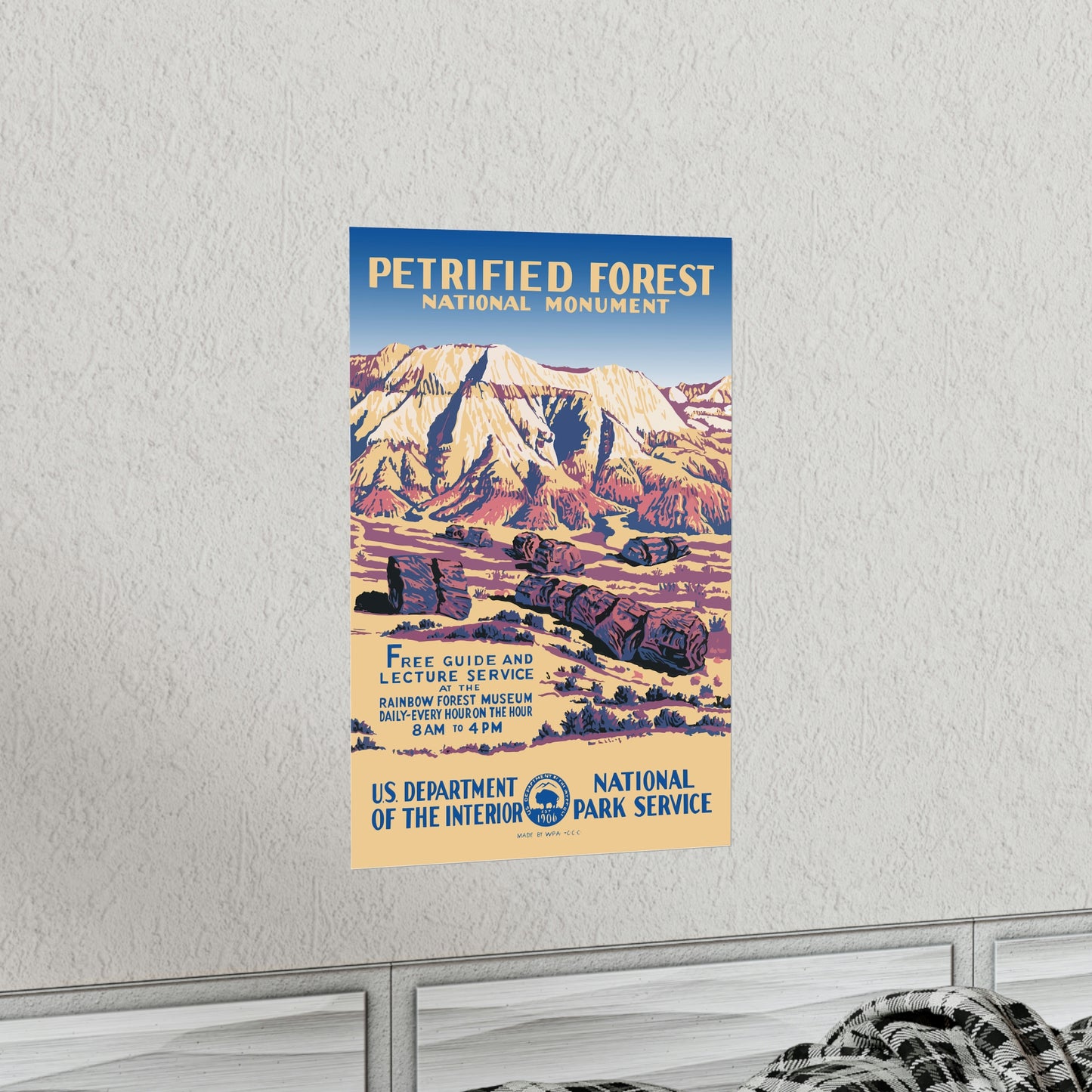 Petrified Forest National Park Poster - Vintage WPA Design