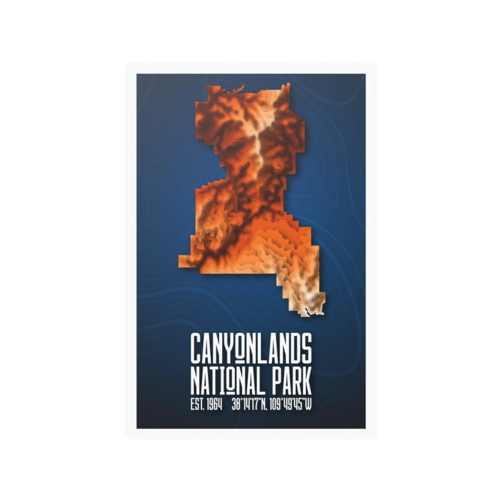 Canyonlands National Park Poster - Contours National Parks Partnership