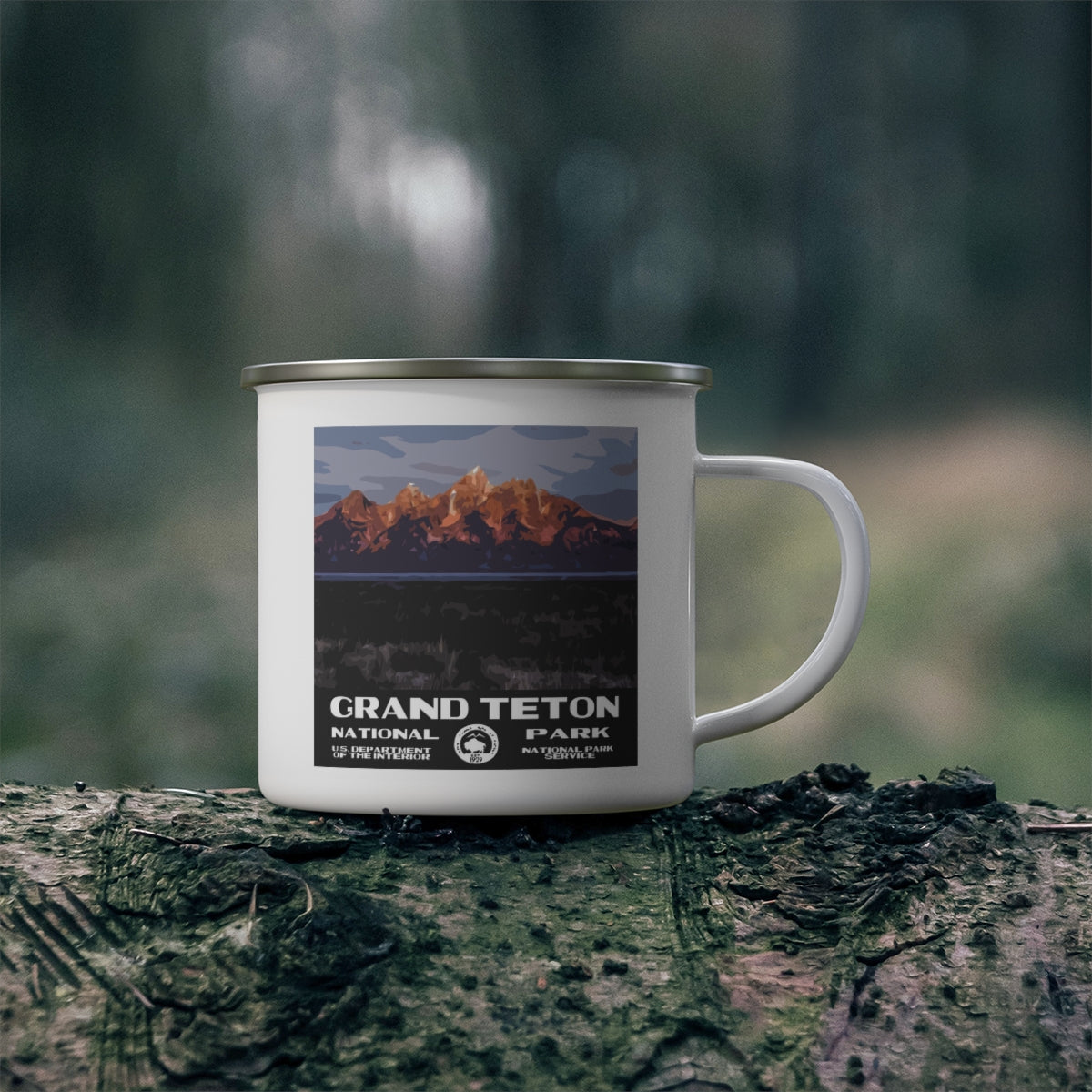 Grand Teton National Park Enamel Camping Mug