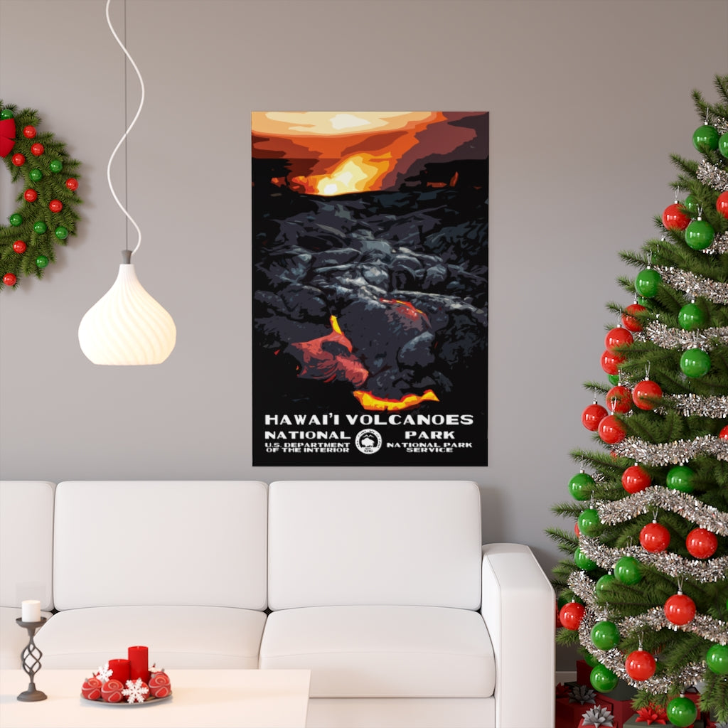 Hawai'i Volcanoes National Park Poster National Parks Partnership