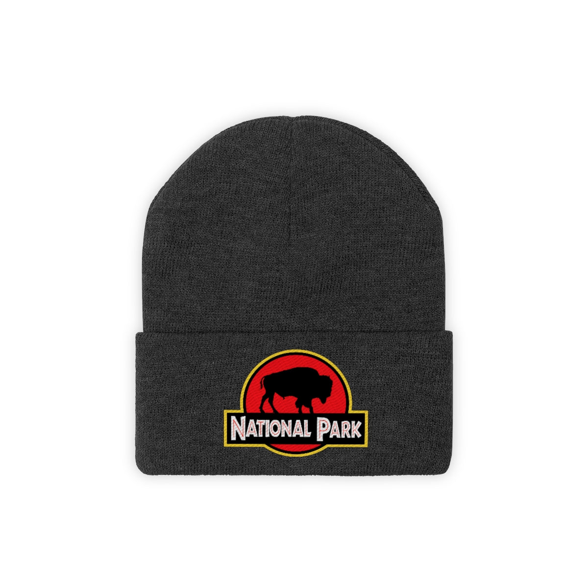 Bison National Park Hat - Knit Beanie Sewn Parody Logo