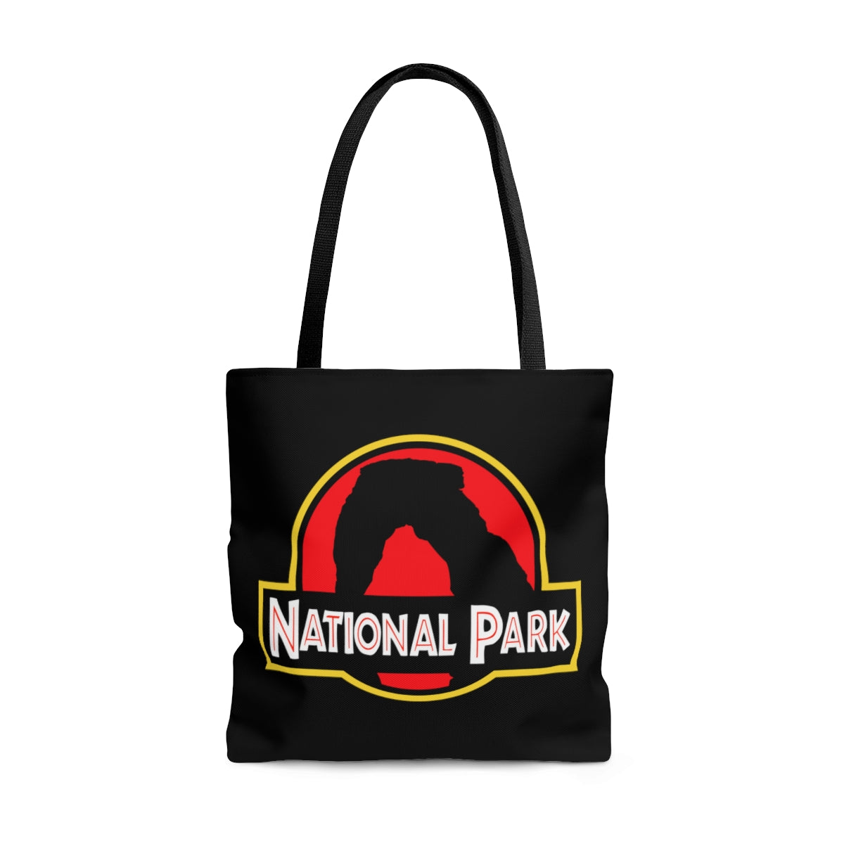 Arches National Park Tote Bag - Delicate Arch Parody Logo