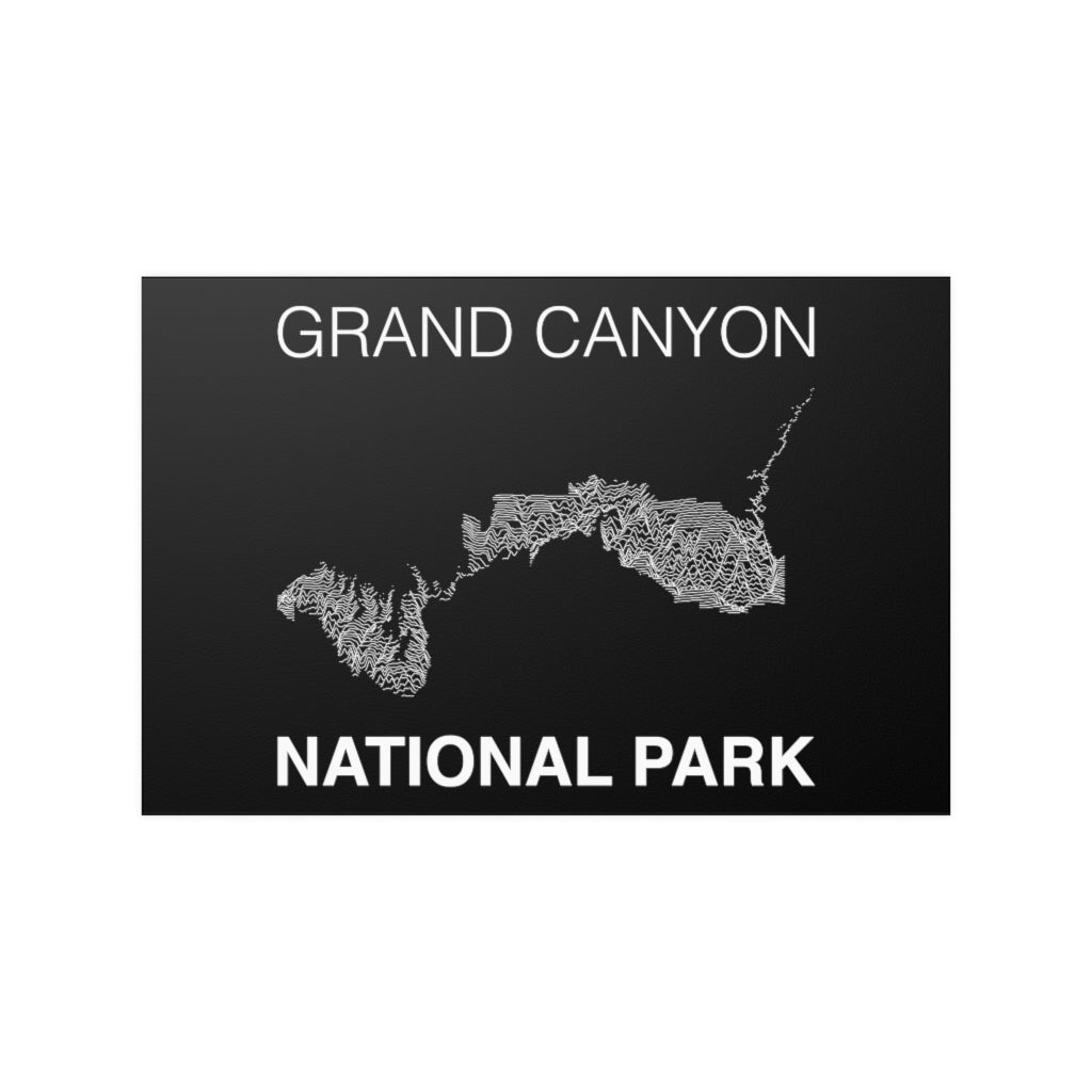 Grand Canyon National Park Poster - Unknown Pleasures Lines National Parks Partnership
