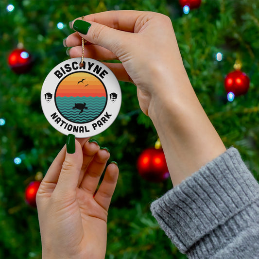 Biscayne National Park Ornament - Round Emblem Design
