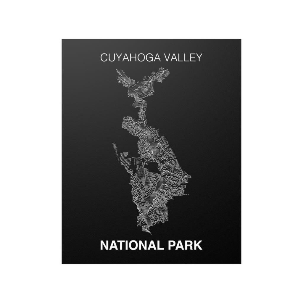 Cuyahoga Valley National Park Poster - Unknown Pleasures Lines National Parks Partnership